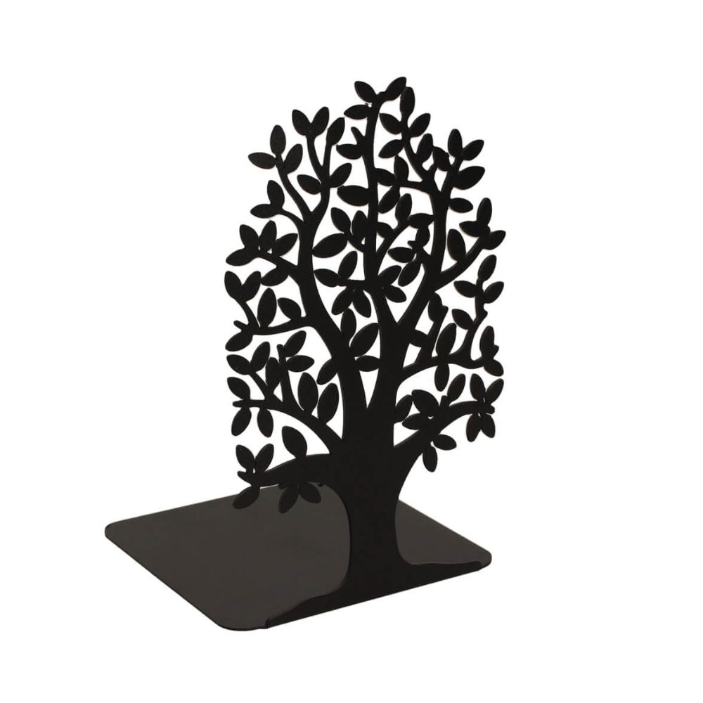 Βιβλιοστάτης μαύρος μεταλλικός σε σχήμα δέντρο