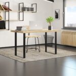 μεταλλικά πόδια γραφείου τύπου Π μαύρο ματ minimal βάση γραφείου Creative Home