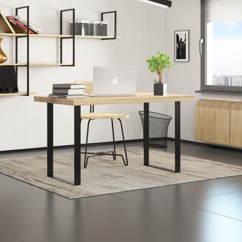 μεταλλικά πόδια γραφείου τύπου Π μαύρο ματ minimal βάση γραφείου Creative Home
