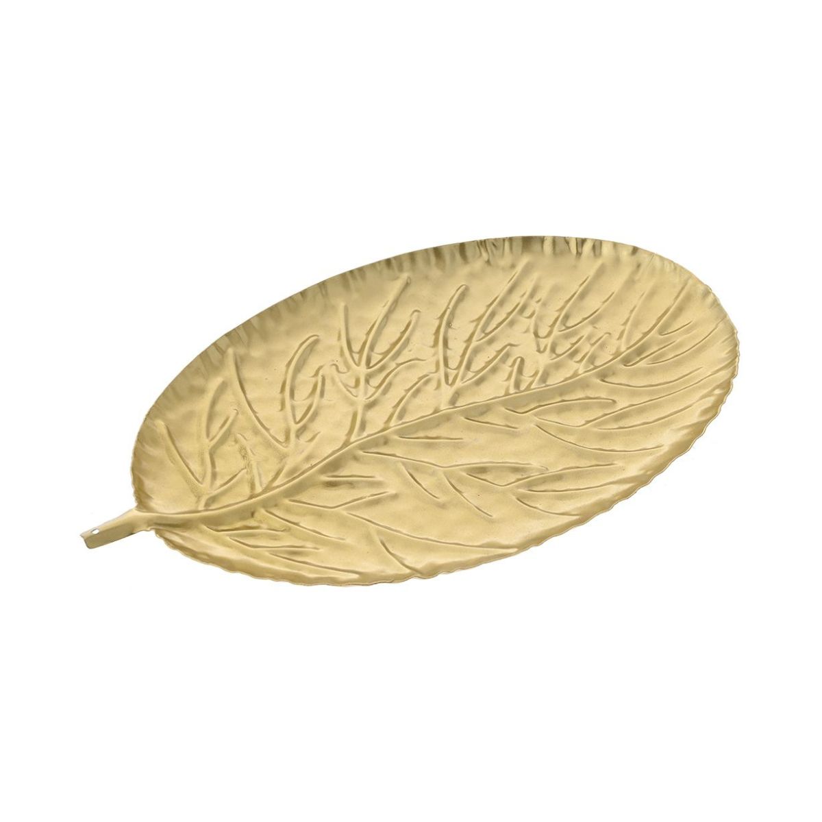 Μία μικρή χρυσή πιατέλα σε σχήμα φύλλου