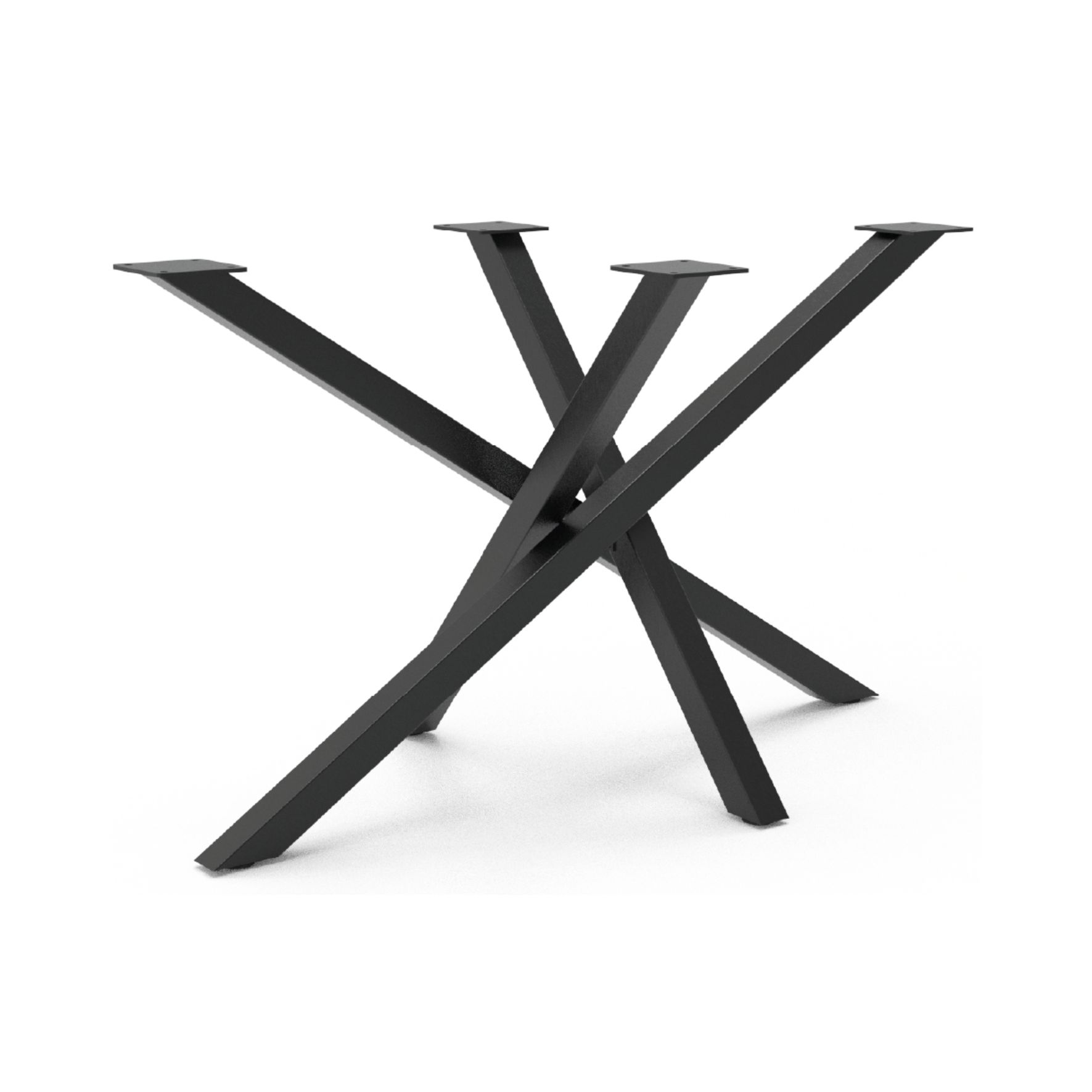 Μεταλλική Βάση Τραπεζιού Τύπου Χ – Εφαρμογή σε Τραπεζαρία | Creative Home Στρογγυλό τραπέζι τραπεζαρίας με μεταλλική βάση τύπου Χ σε μαύρο ματ