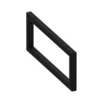 Ένας μαύρος ματ μεταλλικός βραχίονας στήριξης για ράφι ή πάγκο νεροχύτη μπάνιου, φωτογραφισμένος σε λευκό φόντο