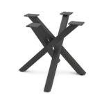 Μεταλλική βάση τραπεζιού τύπου Χ με ρεγουλατόρους, Ø55x43 cm σε μαύρο ματ