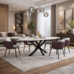 Μεταλλική βάση τραπεζιού τύπου Χ σε μαύρο ματ φινίρισμα