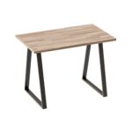 Σετ 2 μεταλλικών ποδιών τραπεζιού σε μαύρο ματ χρώμα, 70x71 cm