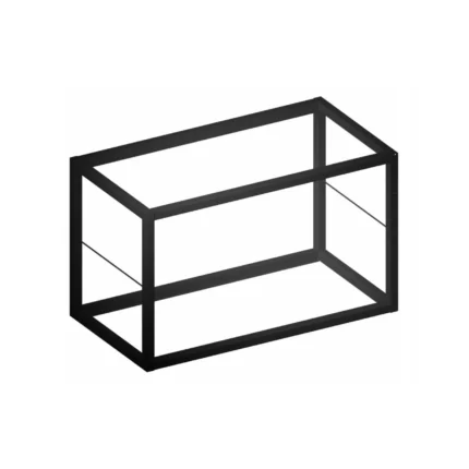 Ένα μαύρο μεταλλικό πλαίσιο για ράφια 60x32x36