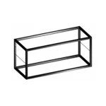 Ένα μαύρο μεταλλικό πλαίσιο για ράφια 80x32x36