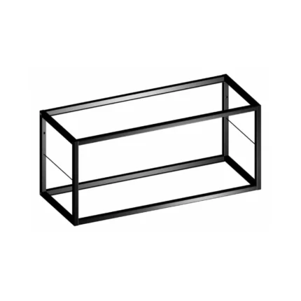 Ένα μαύρο μεταλλικό πλαίσιο για ράφια 80x32x36