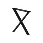 Μεταλλικό πόδι πάγκου τύπου Χ σε μαύρο ματ φινίρισμα 43x38 cm