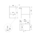 Το γραμμικό σχέδιο από μία μαύρη μεταλλική βάση για έπιπλο μπάνιο με βάση στήριξης πετσέτας