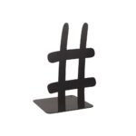 Βιβλιοστάτης μαύρος μεταλλικός σε σχήμα δίεσης