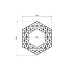 Το διαστασολόγιο από έναν γεωμετρικό διακοσμητικό καθρέπτη