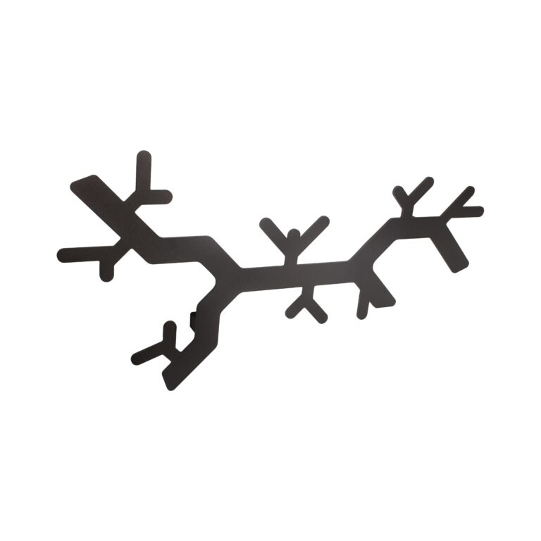 μεταλλική κρεμάστρα τοίχου κλαδί μαύρο ματ minimal design Creative Home