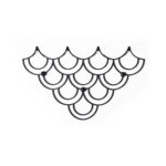 Μία κρεμάστρα με κοπή λέιζερ μαύρη τετραπλή