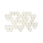 Μία κρεμάστρα με κοπή λέιζερ γεωμετρική χρυσή με πολλές θέσεις για ρούχα