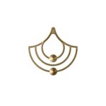 Μία κρεμάστρα με κοπή λέιζερ χρυσή μονή