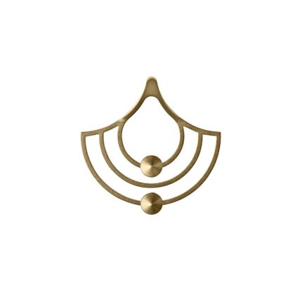 Μία κρεμάστρα με κοπή λέιζερ χρυσή μονή