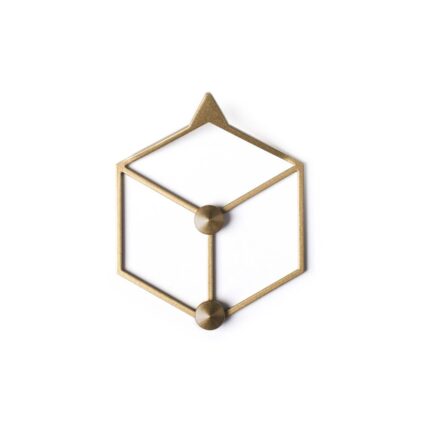 Μία κρεμάστρα με κοπή λέιζερ γεωμετρική χρυσή μονή