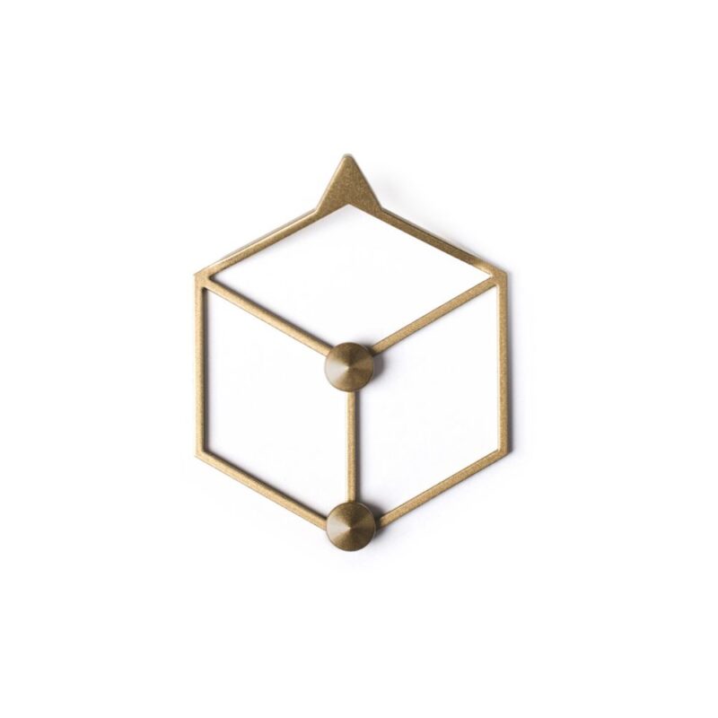 Μία κρεμάστρα με κοπή λέιζερ γεωμετρική χρυσή μονή