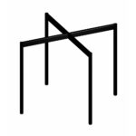 Μία μεταλλική βάση για βοηθητικό τραπεζάκι σαλονιού σε μαύρο χρώμα