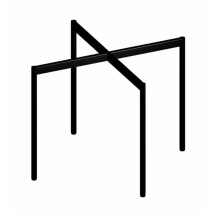 Μία μεταλλική βάση για βοηθητικό τραπεζάκι σαλονιού σε μαύρο χρώμα