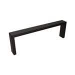 Ένα μαύρο μεταλλικό πόδι επίπλου 37x4x12 από ανοξείδωτο χάλυβα