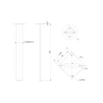 Πόδι Τραπεζιού από Χάλυβα 8x10x72εκ – Μαύρο | Creative Home - Image 3