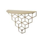 Ένα ράφι γεωμετρικό με κοπή λέιζερ χρυσό