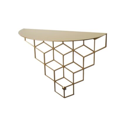 Ένα ράφι γεωμετρικό με κοπή λέιζερ χρυσό