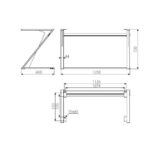 Βάση Γραφείου από Χάλυβα 125x60x72 – Μαύρο | Creative Home - Image 3