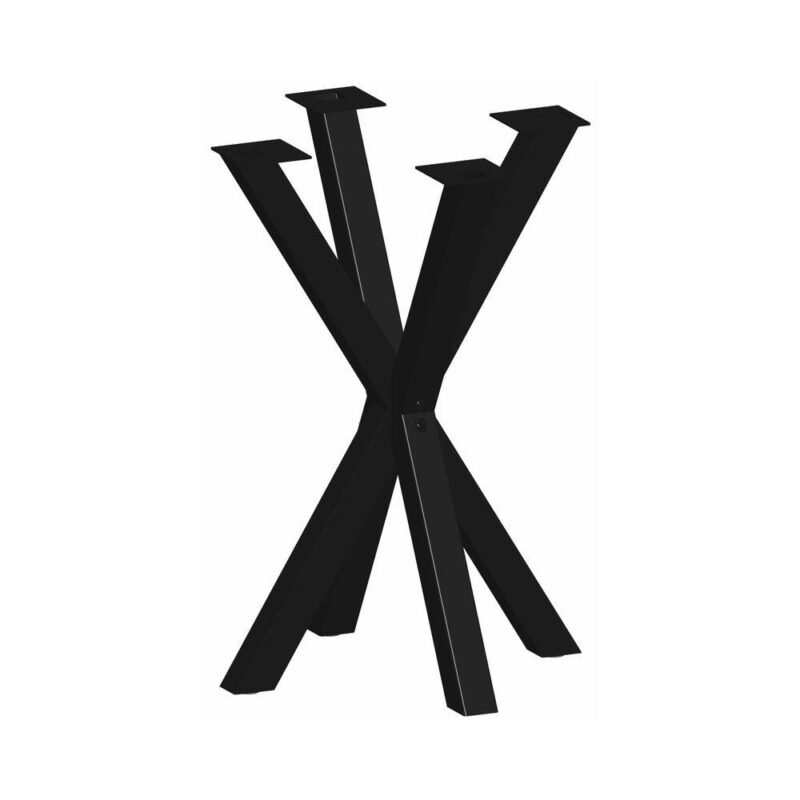 Μία μαύρη μεταλλική βάση για βοηθητικό τραπεζάκι σαλονιού