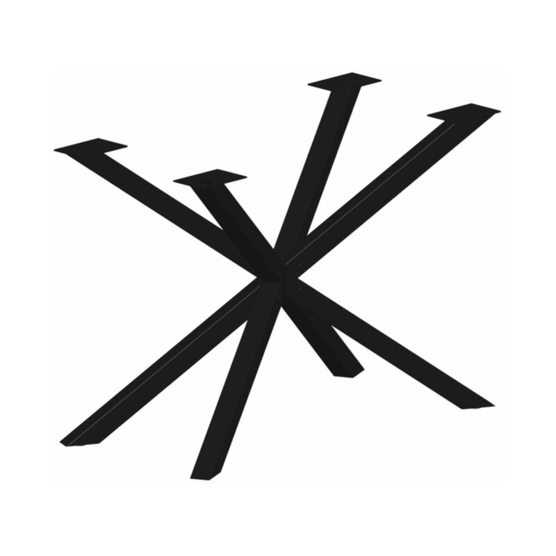 Μία μαύρη μεταλλική βάση τραπεζιού 100x50x72 από ανοξείδωτο χάλυβα